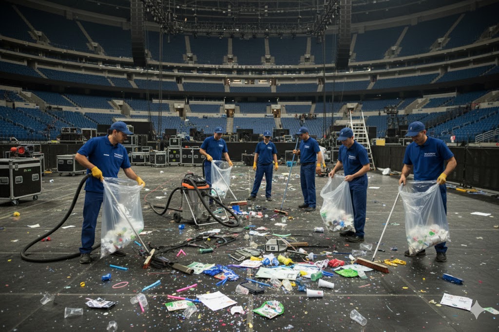 Konser sonrası temizlik hizmeti